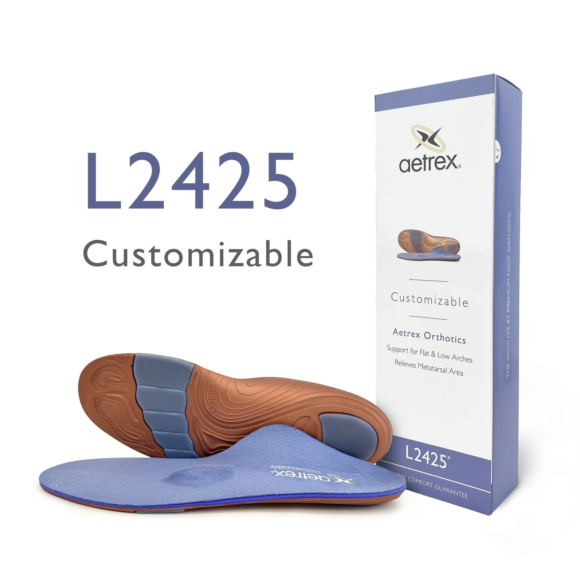 Men's Customizable Posted Orthotics W/ Metatarsal Support #color_