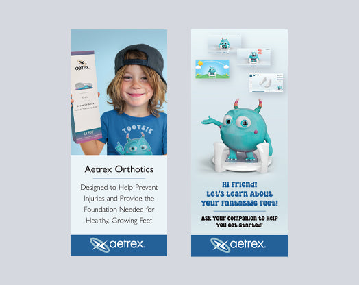 All-in-one display with Tootsie/Kids Orthotic Panels