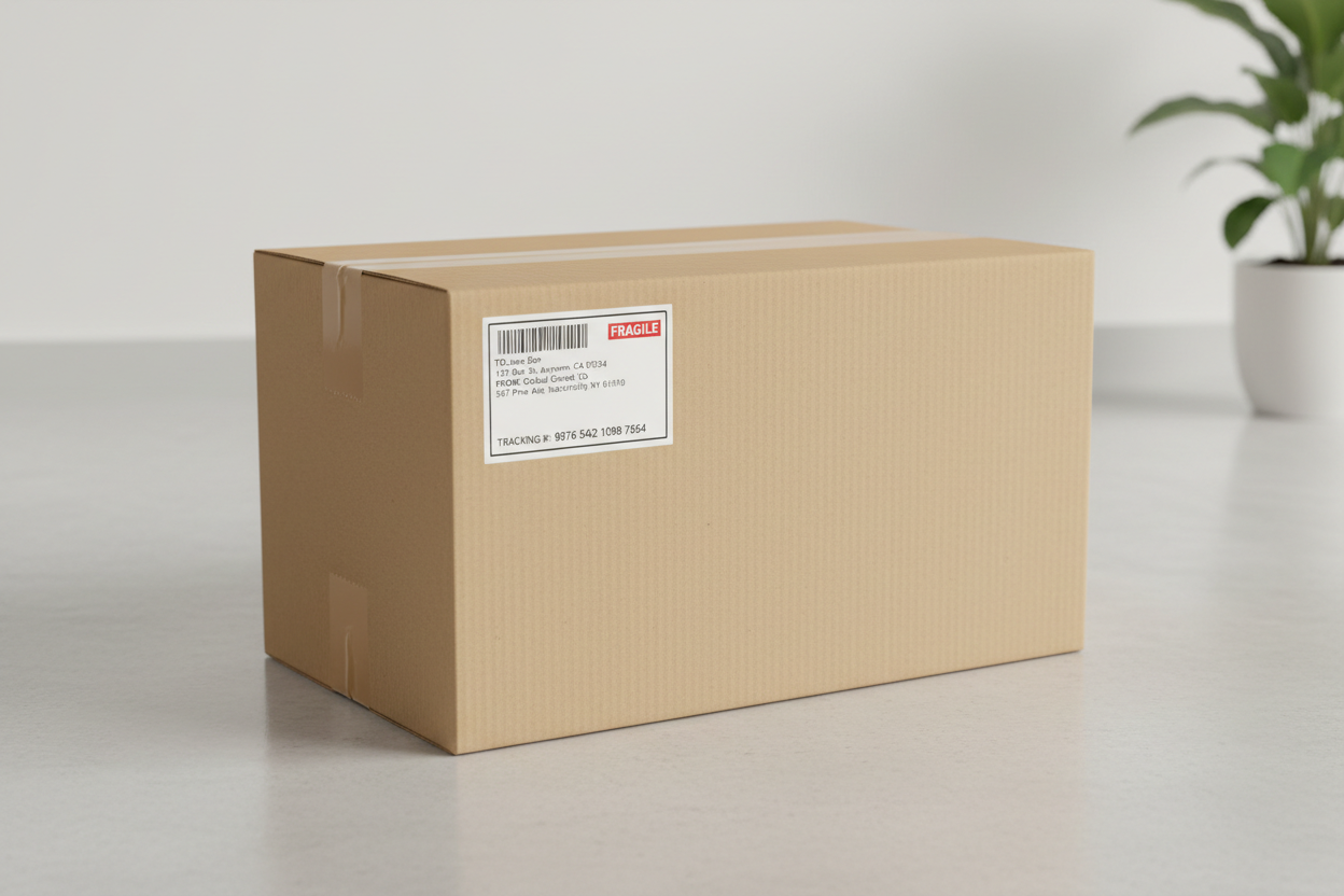 picture of a box ready to be ship